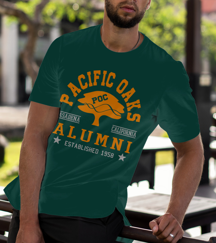 Pacific Oaks POC Alumni Pasadena California Established 1958 T-Shirt