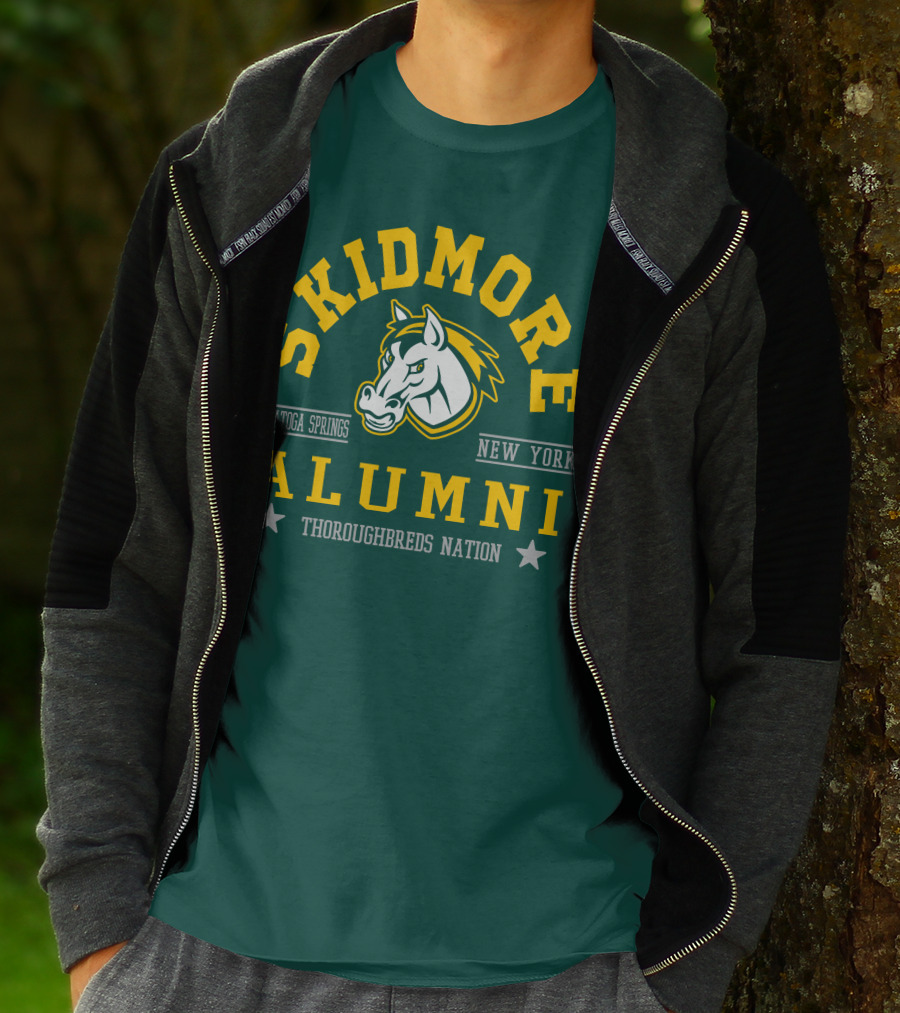 Skidmore College Alumni Saratoga Springs New York Thoroughbreds Nation T-Shirt