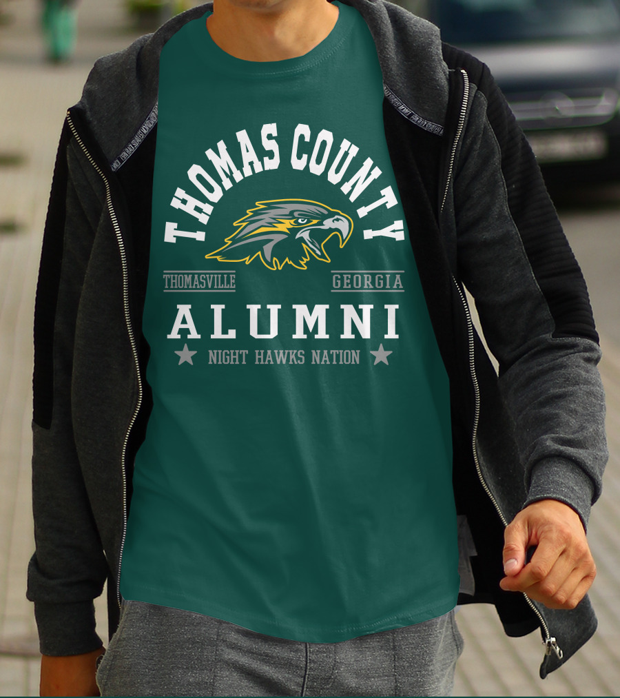 Thomas County Alumni Night Hawks Nation Thomasville Georgia T-Shirt