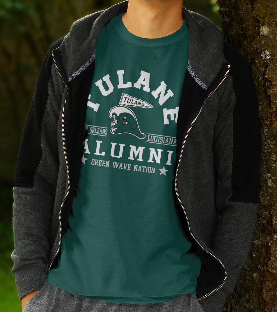 Tulane Alumni Logo New Orleans Louisiana Green Wave Nation T-Shirt