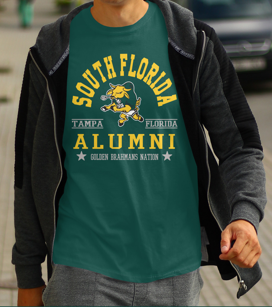 South Florida Alumni Tampa Florida Golden Brahmans Nation T-Shirt
