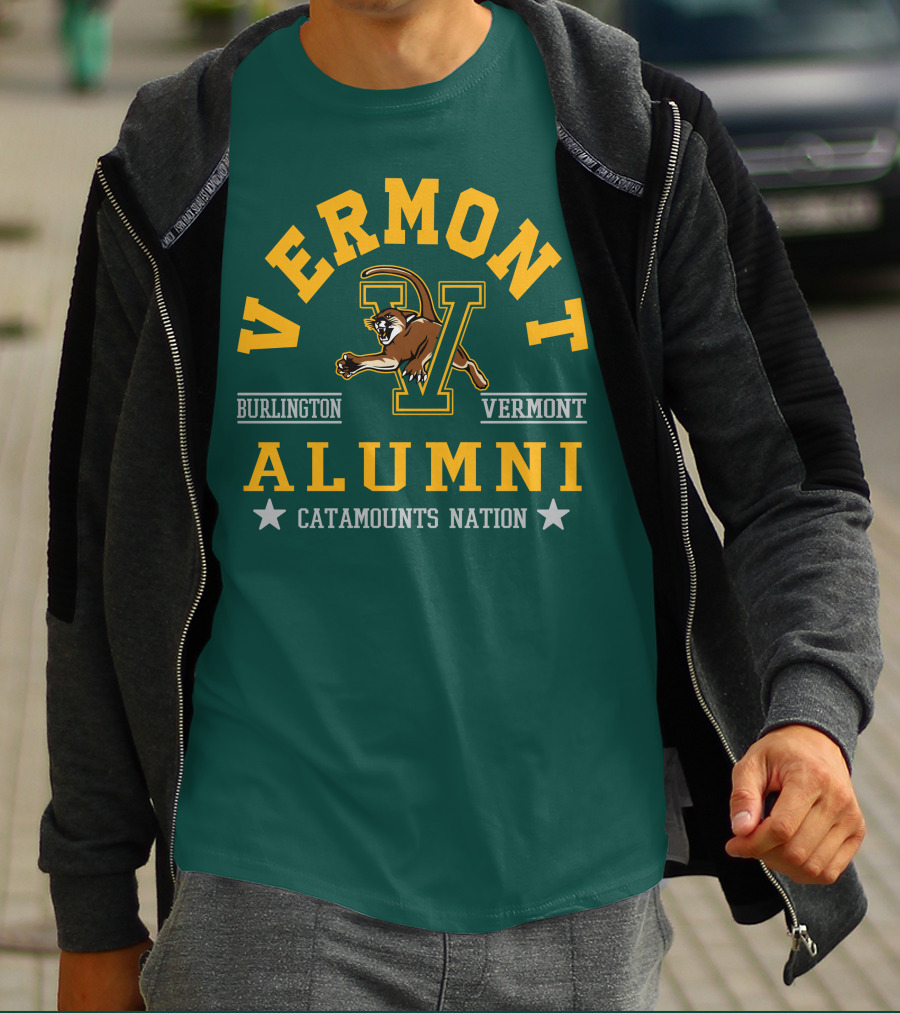 Vermont Burlington Alumni Catamounts Nation T-Shirt