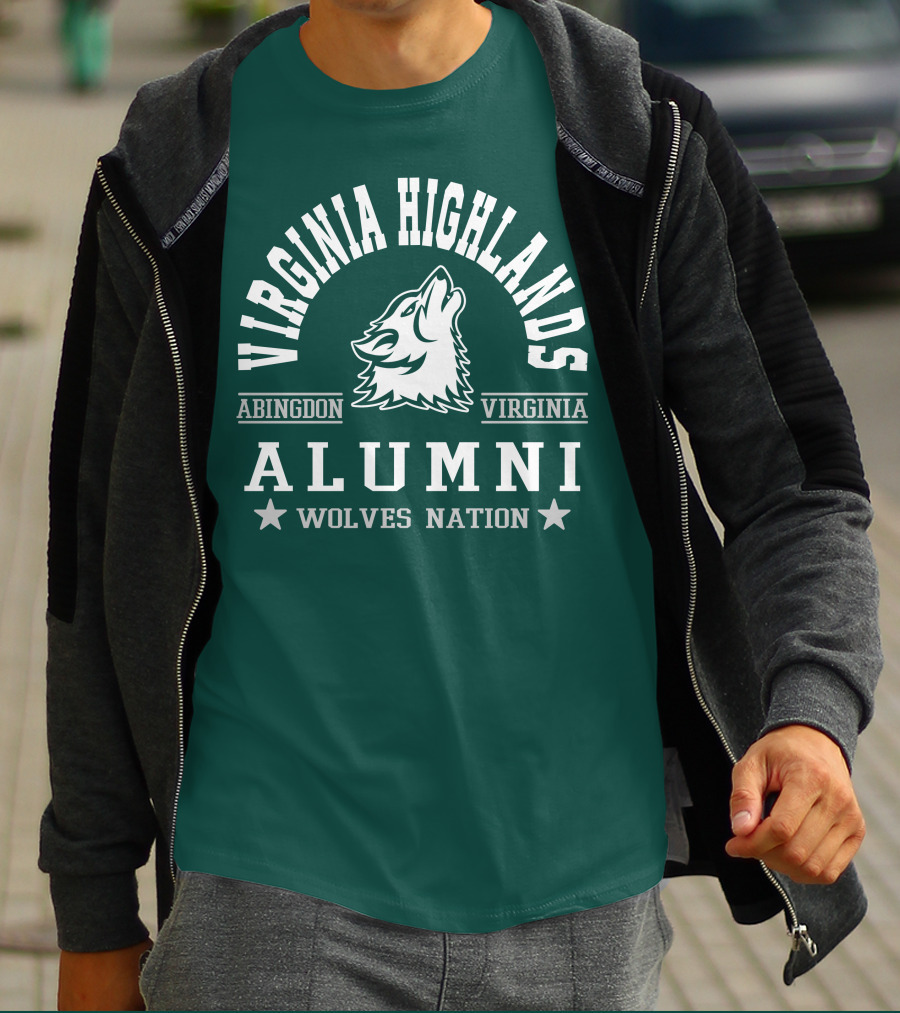 Virginia Highlands Abingdon Virginia Alumni Wolves Nation T-Shirt