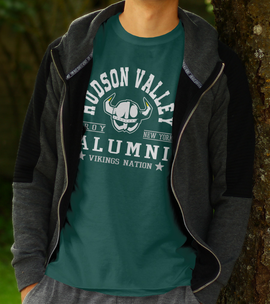 Hudson Valley Troy New York Alumni Vikings Nation T-Shirt