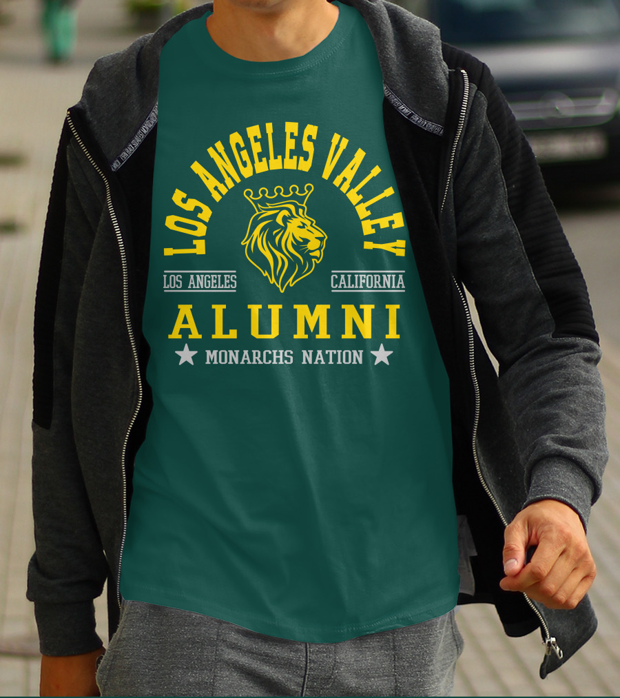 Los Angeles Valley Alumni Monarchs Nation California Lion T-Shirt