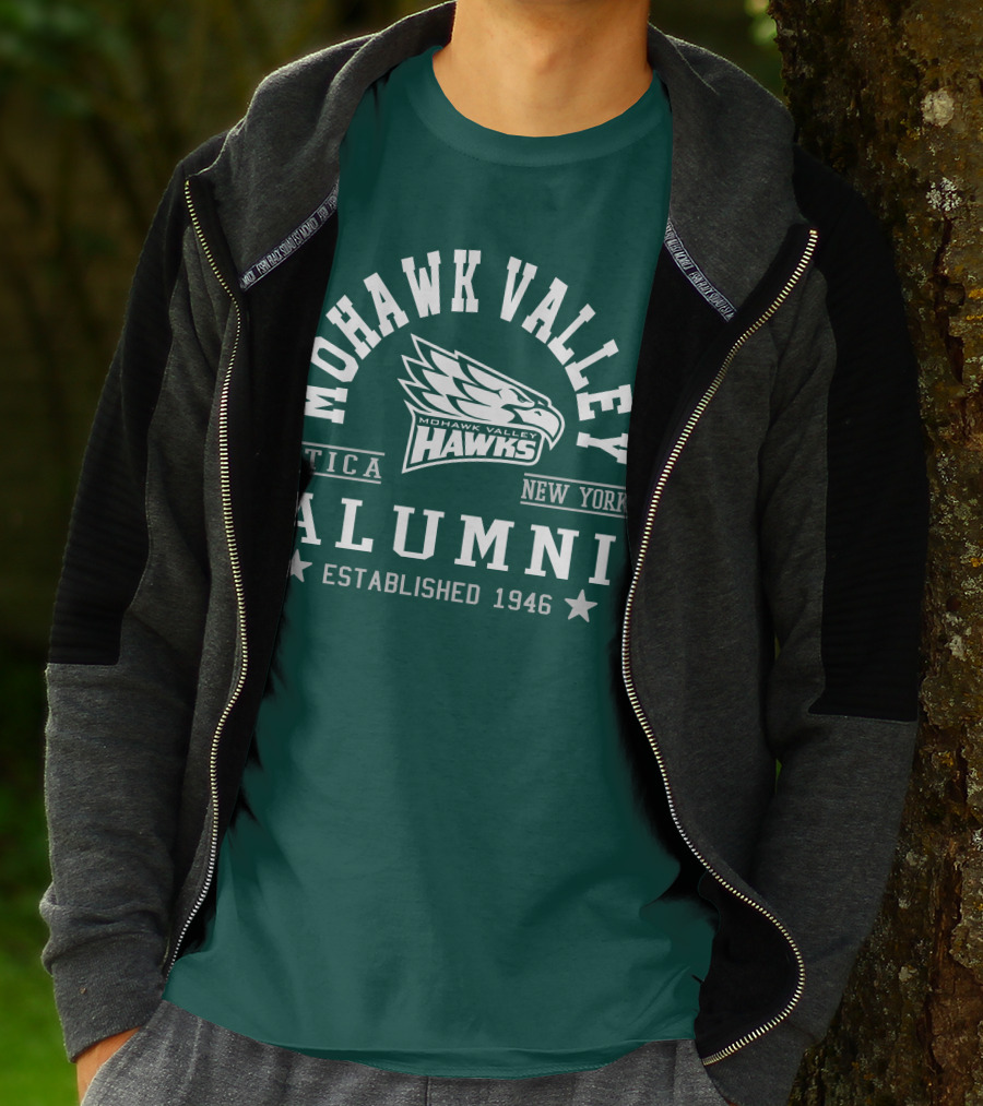 Mohawk Valley Hawks Alumni Utica New York Established 1946 T-Shirt