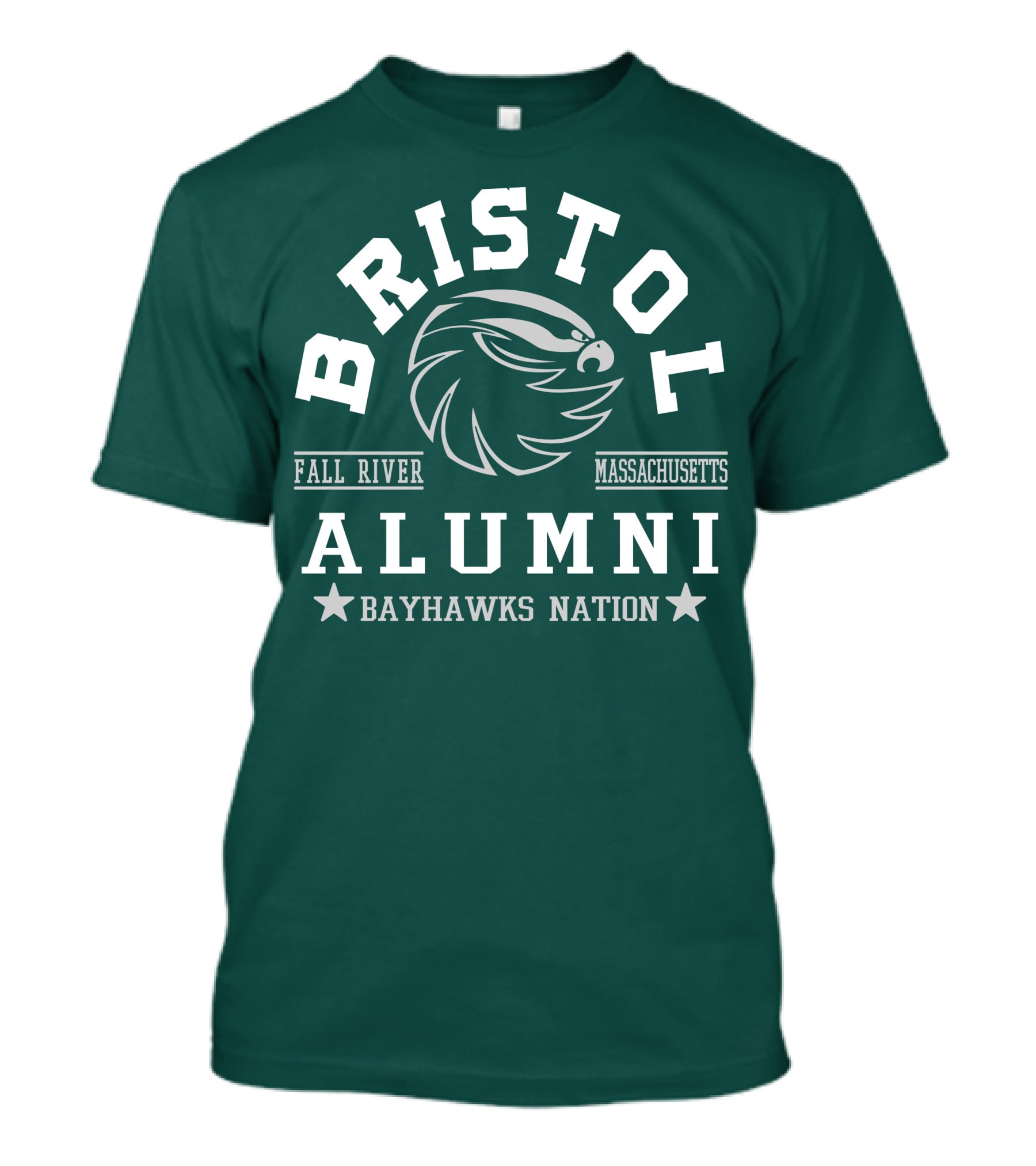 Bristol Alumni Bayhawks Nation Fall River Massachusetts T-Shirt