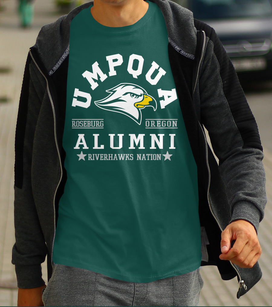 Umpqua Alumni Roseburg Oregon Riverhawks Nation T-Shirt