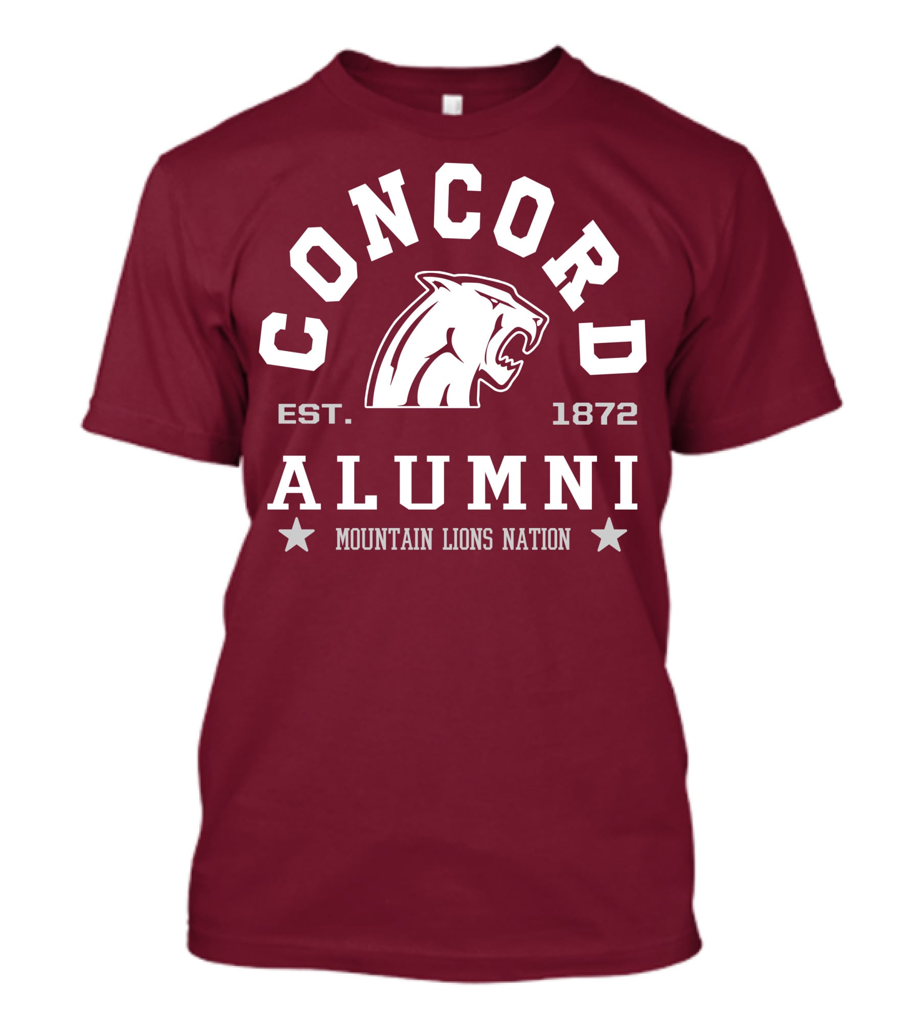 Concord Alumni Mountain Lions Nation Est. 1872 T-Shirt