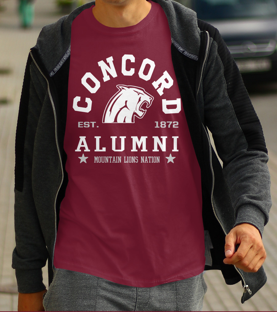 Concord Alumni Mountain Lions Nation Est. 1872 T-Shirt