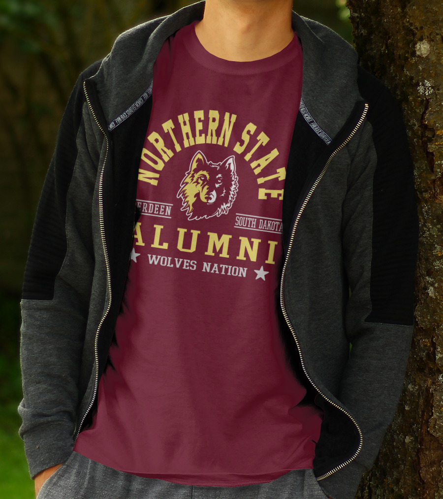 Northern State Alumni Wolves Nation Aberdeen South Dakota T-Shirt