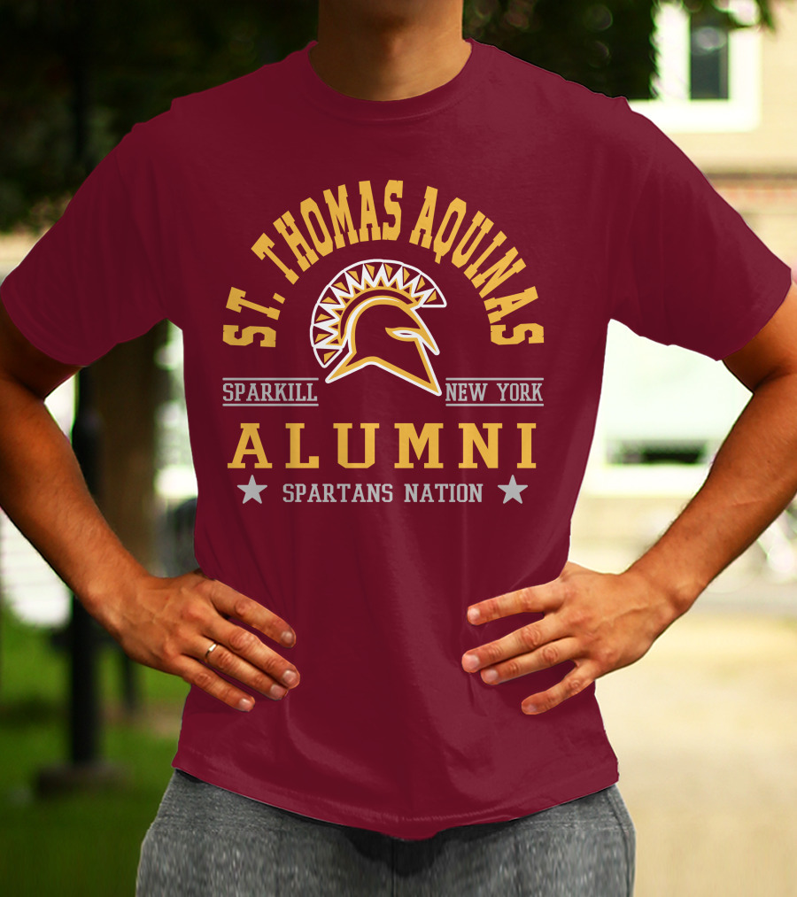 St Thomas Aquinas Sparkill New York Spartans Nation Alumni T-Shirt
