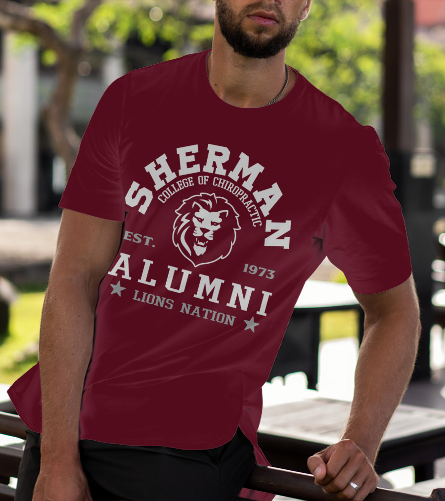 SHERMAN College Of Chiropractic Alumni EST. 1973 Lions Nation T-Shirt