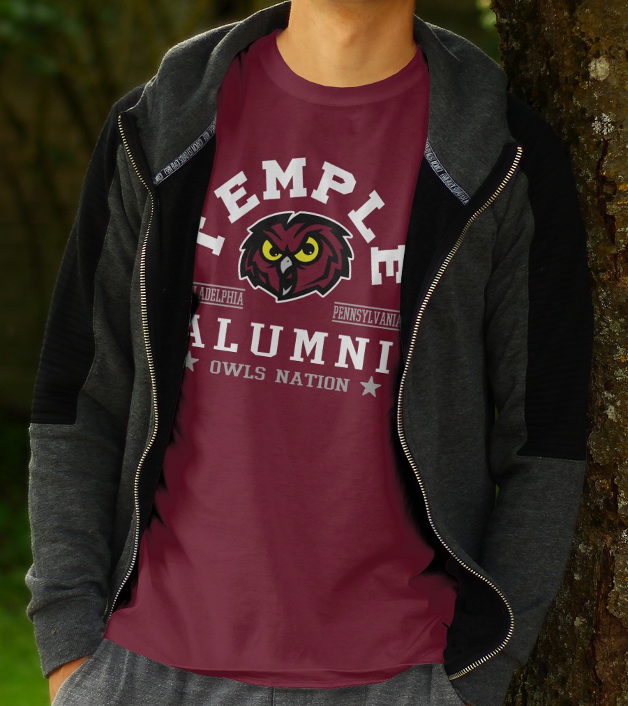 Temple Alumni Owls Nation Philadelphia Pennsylvania T-Shirt