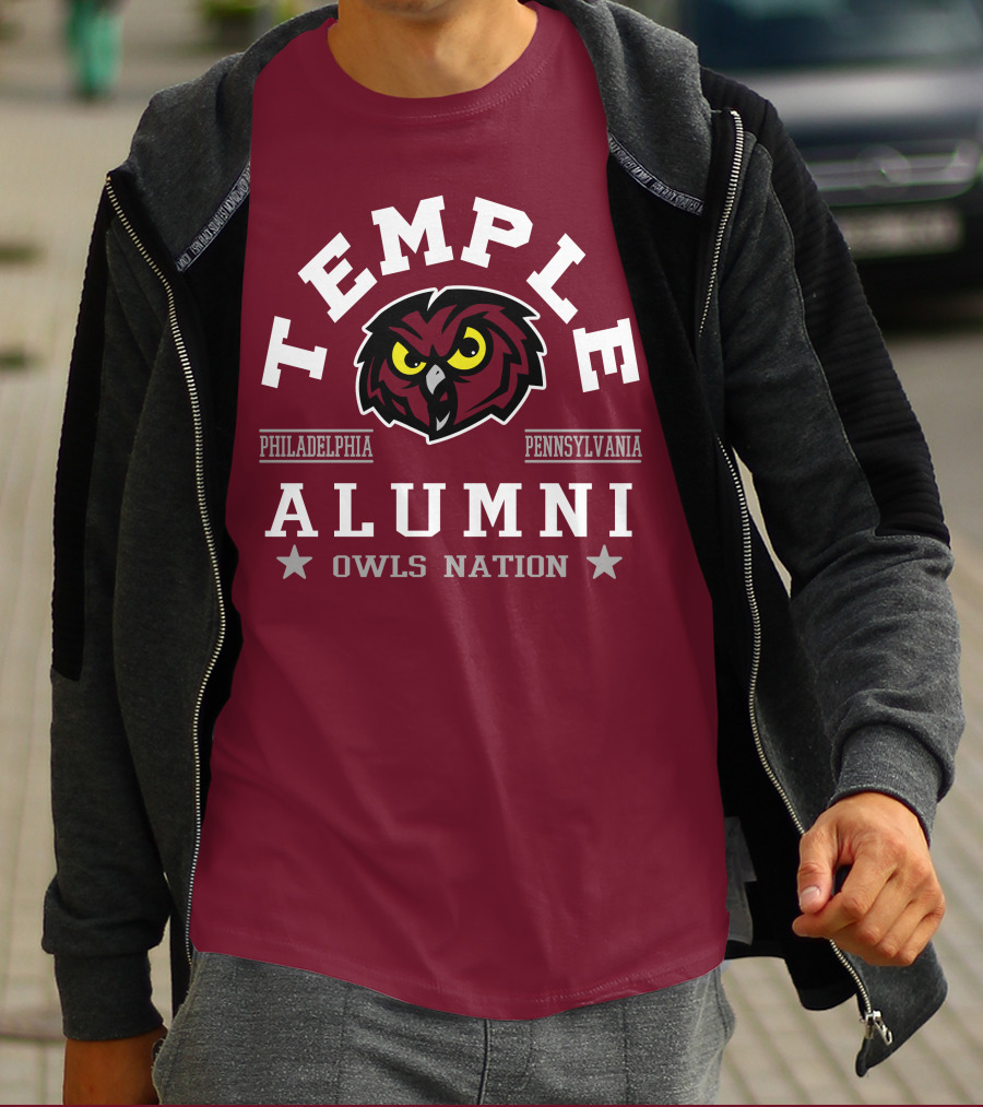 Temple Alumni Owls Nation Philadelphia Pennsylvania T-Shirt