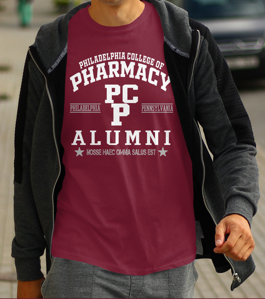 Philadelphia College Of Pharmacy Alumni PCP Pennsylvania Nosse Haec Omnia Salus Est T-Shirt