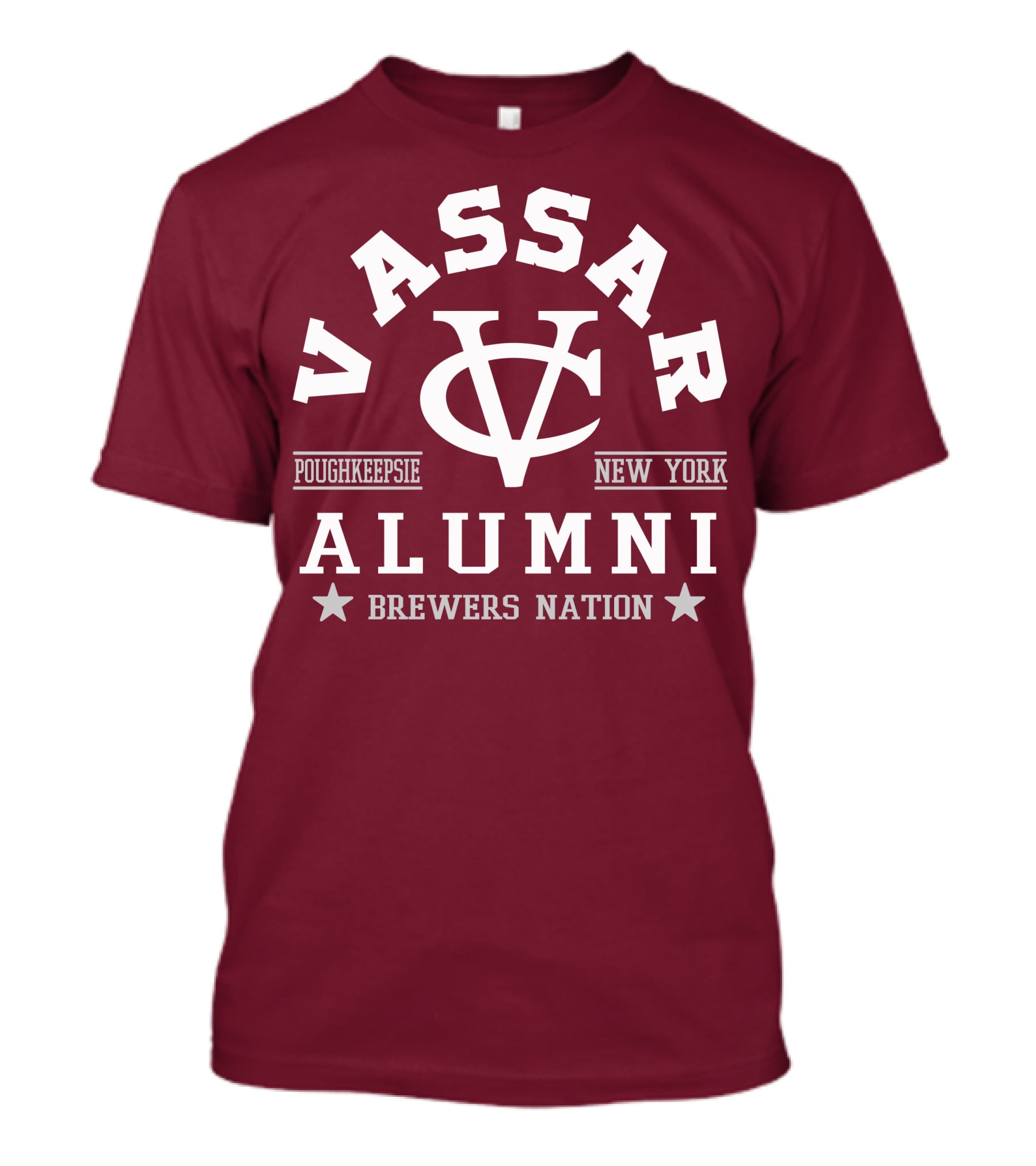 Vassar College Brewers Alumni Poughkeepsie New York Nation T-Shirt