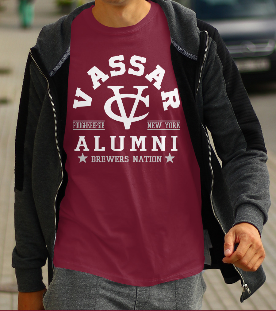 Vassar College Brewers Alumni Poughkeepsie New York Nation T-Shirt