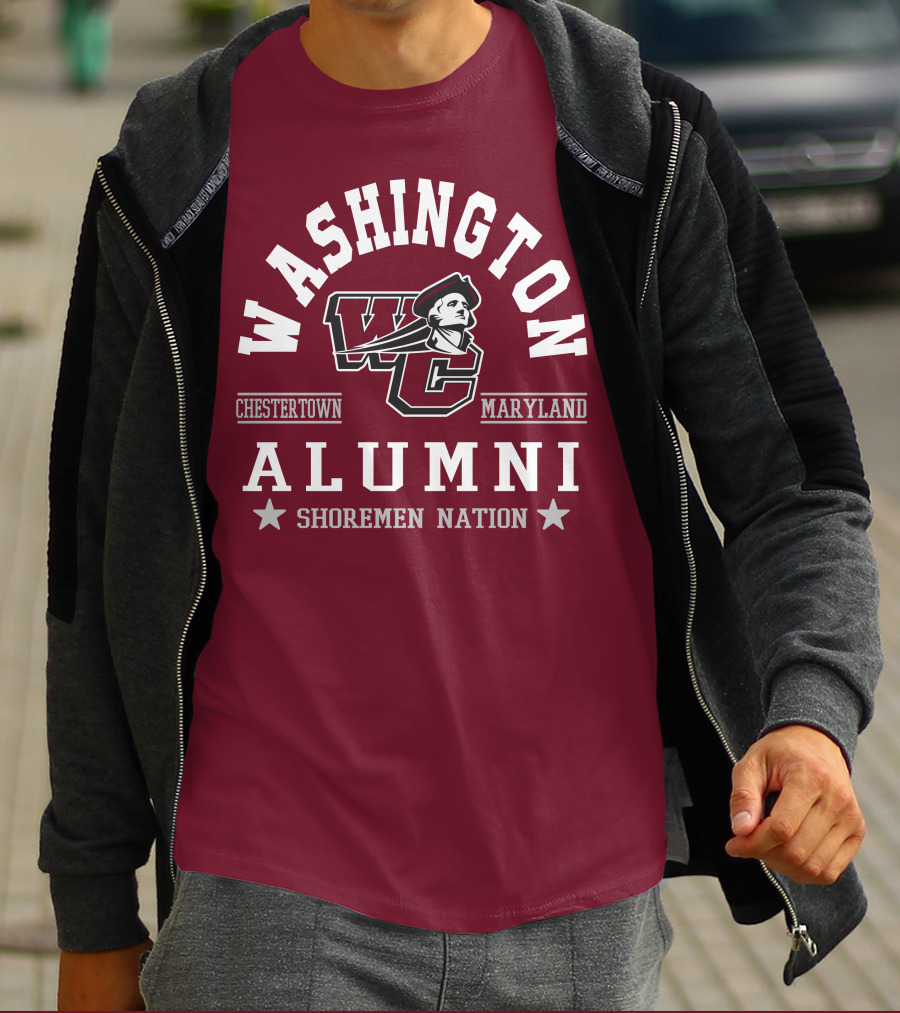 Washington College Alumni Shoremen Nation Chestertown Maryland WC T-Shirt