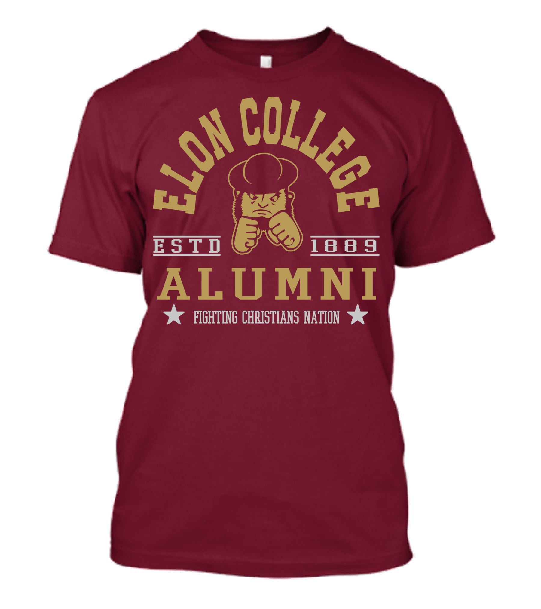 Elon College Alumni Fighting Christians Nation Estd 1889 T-Shirt