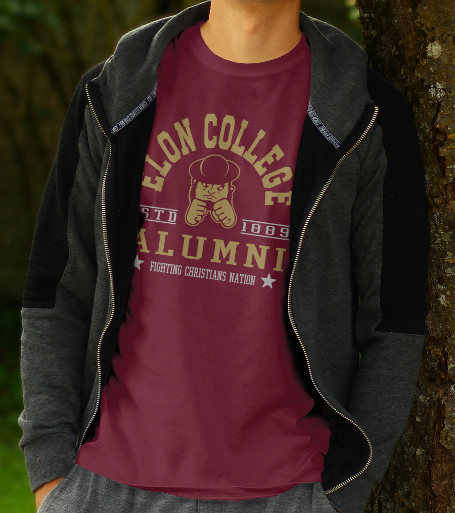 Elon College Alumni Fighting Christians Nation Estd 1889 T-Shirt