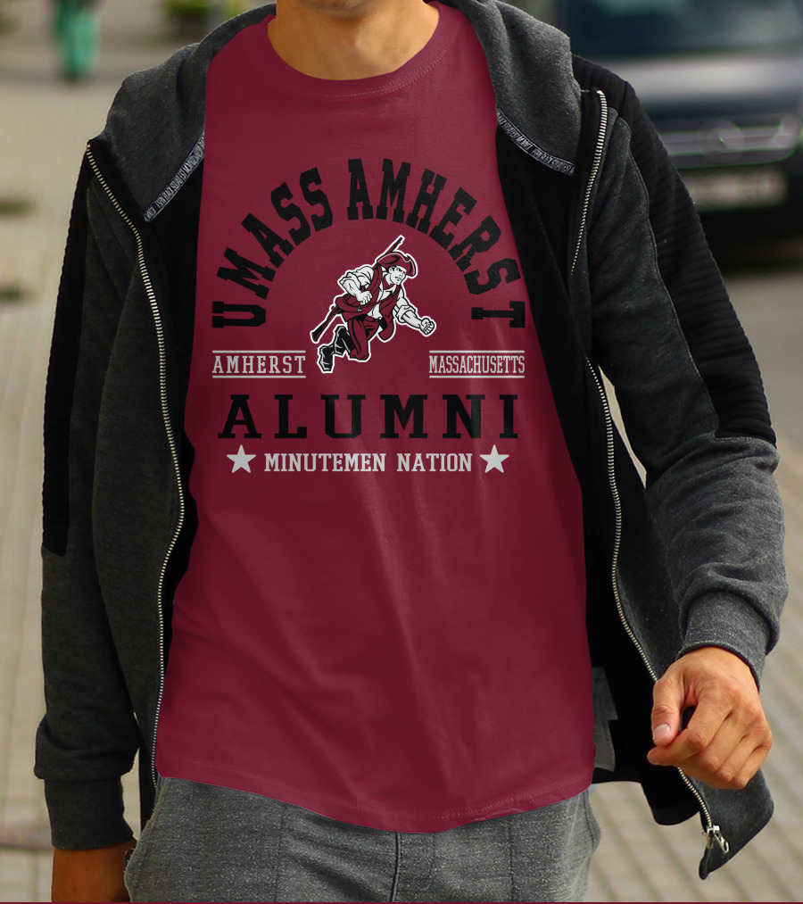 UMass Amherst Alumni Minutemen Nation Massachusetts T-Shirt