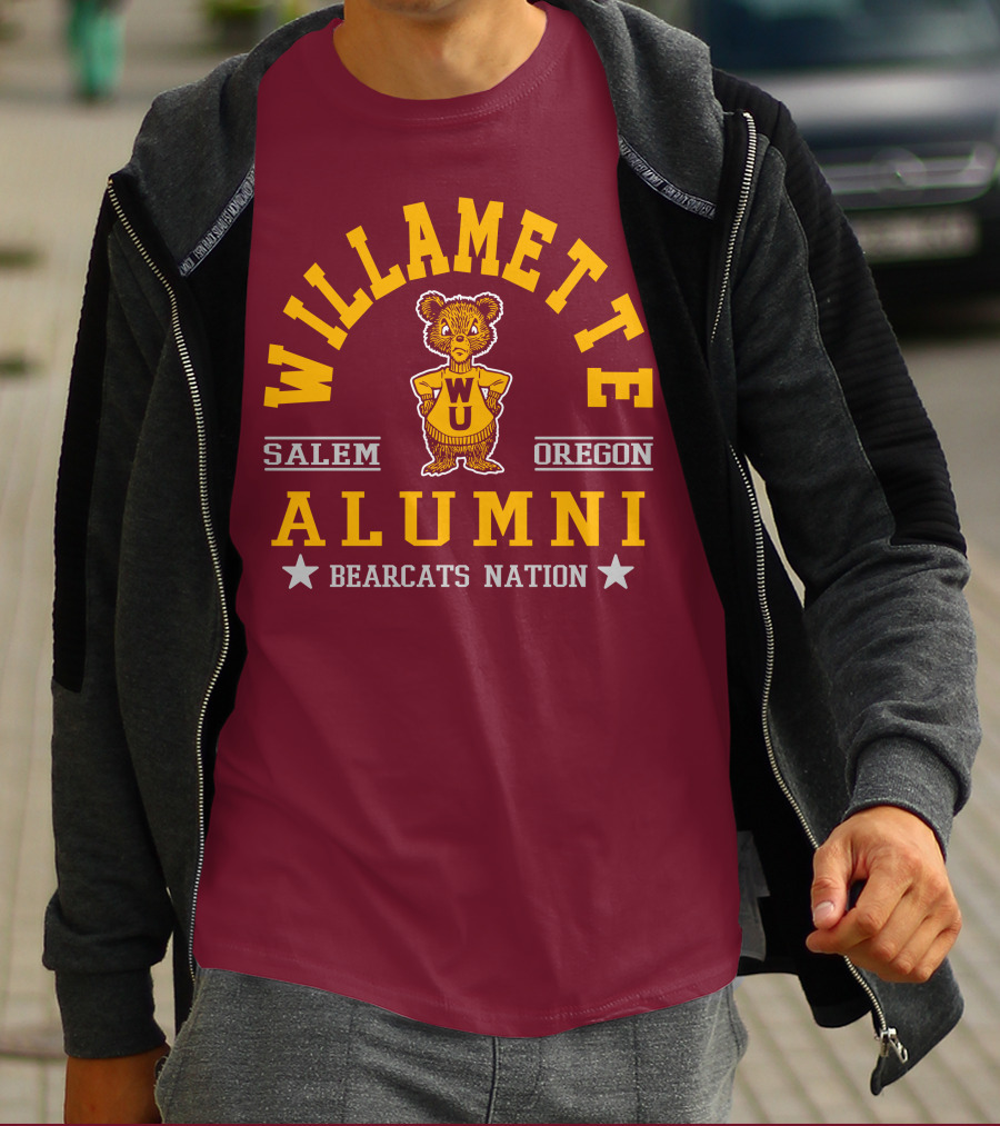 Willamette University Alumni Salem Oregon Bearcats Nation WU T-Shirt