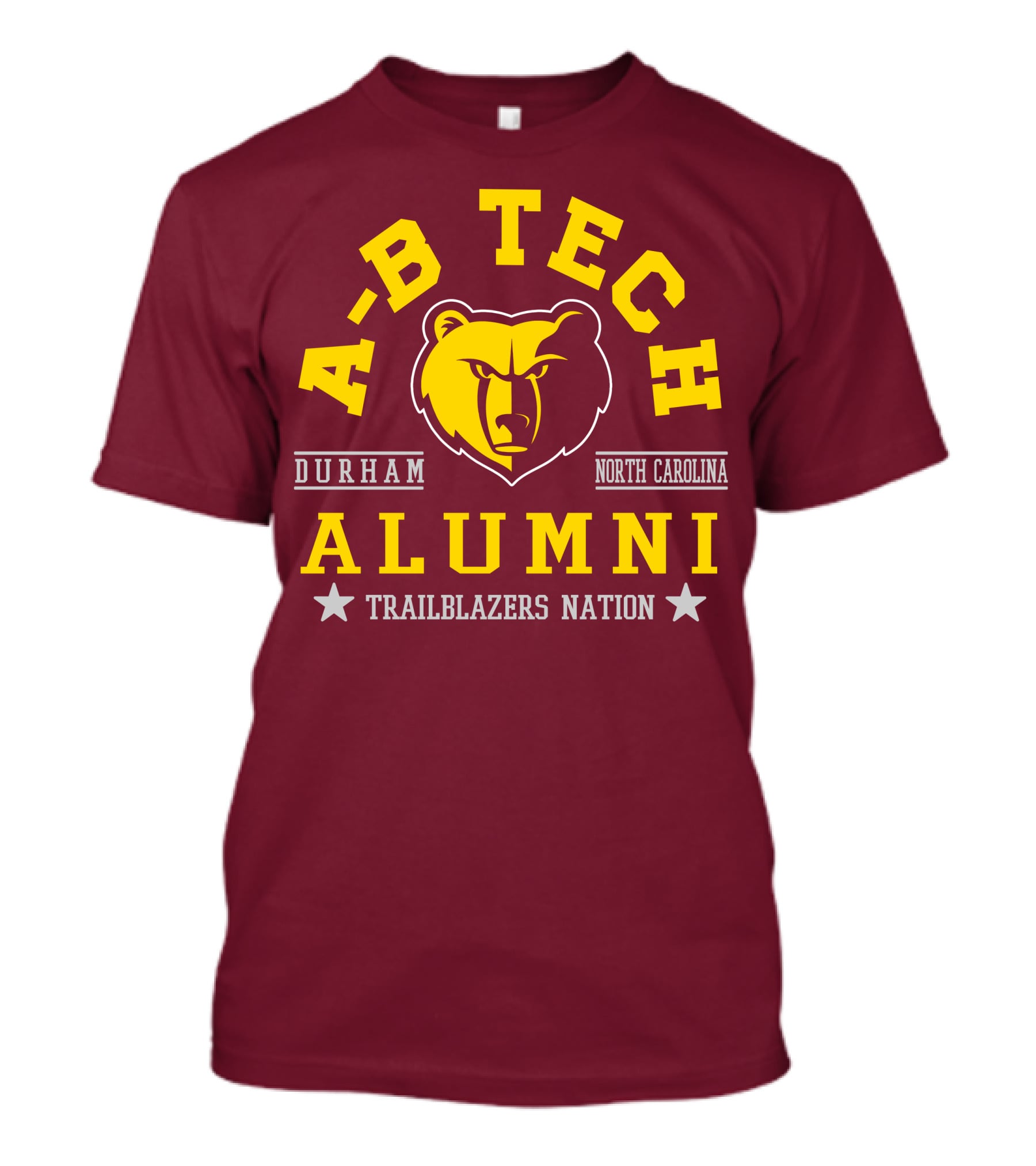 A-B Tech Alumni Trailblazers Nation Durham North Carolina Bear T-Shirt
