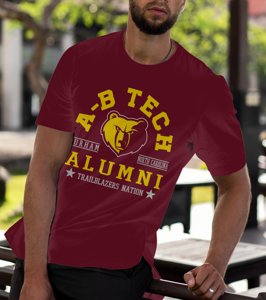 A-B Tech Alumni Trailblazers Nation Durham North Carolina Bear T-Shirt