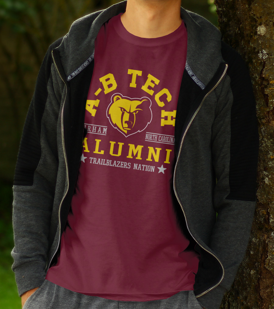 A-B Tech Alumni Trailblazers Nation Durham North Carolina Bear T-Shirt