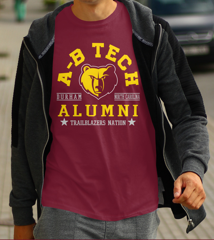 A-B Tech Alumni Trailblazers Nation Durham North Carolina Bear T-Shirt