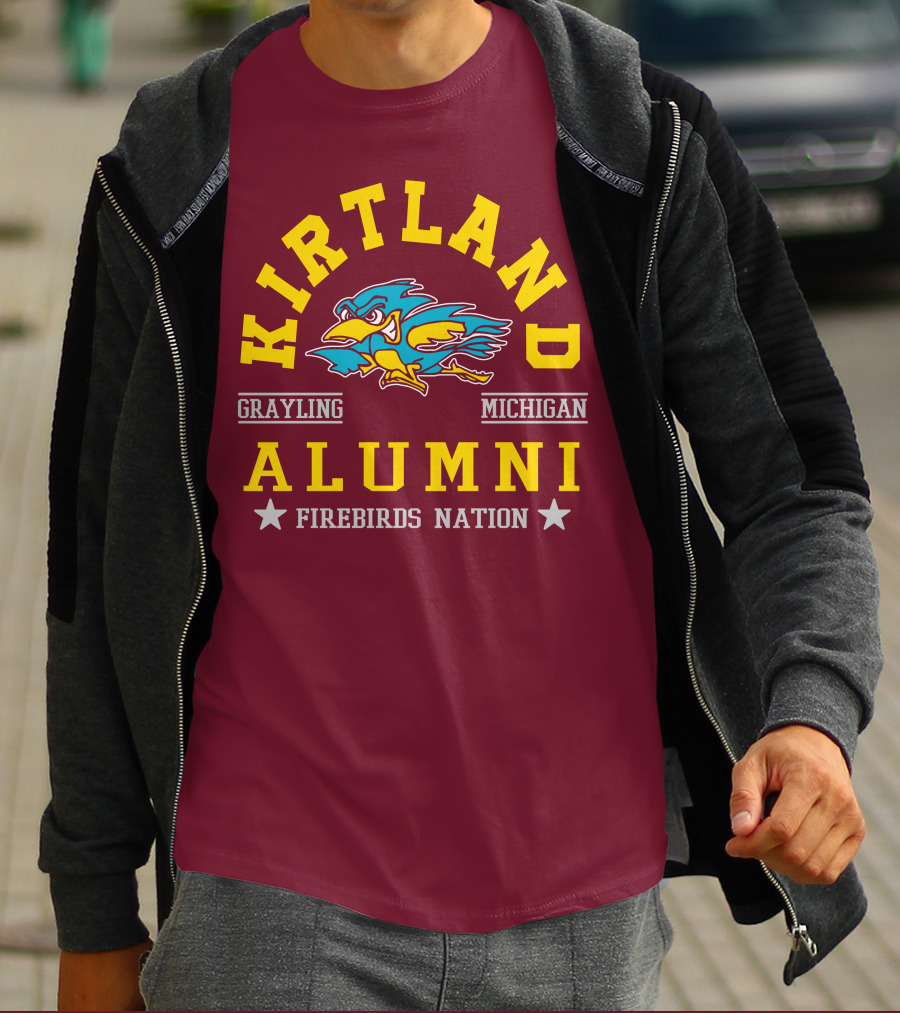 Kirtland Grayling Michigan Alumni Firebirds Nation T-Shirt