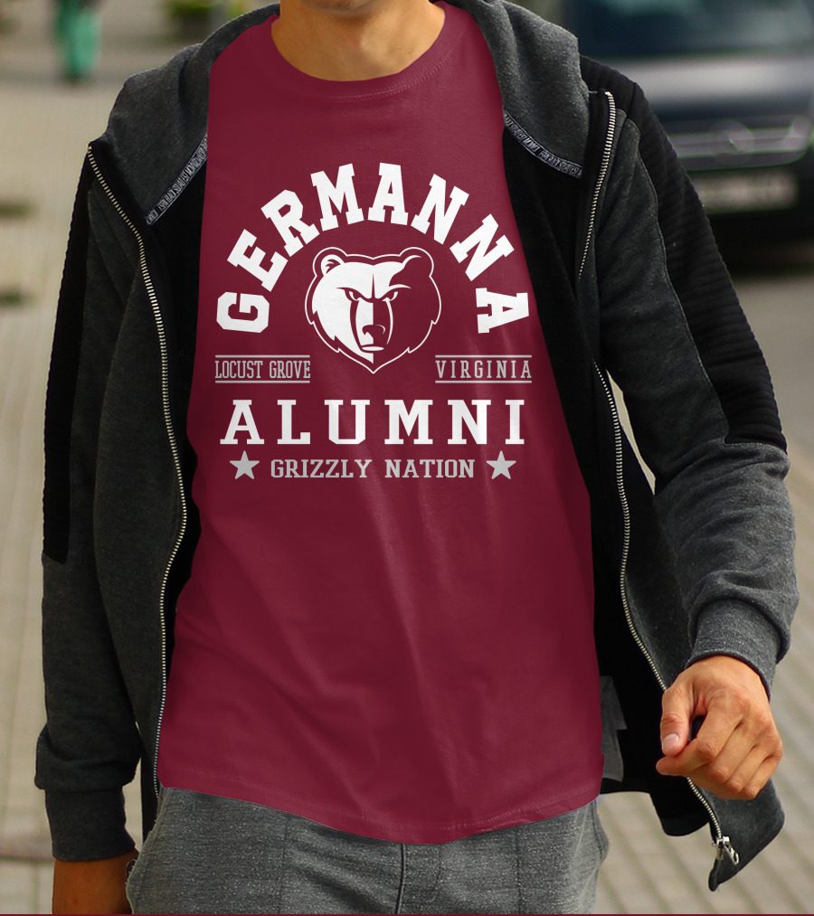 Germanna College Alumni Locust Grove Virginia Grizzly Nation T-Shirt