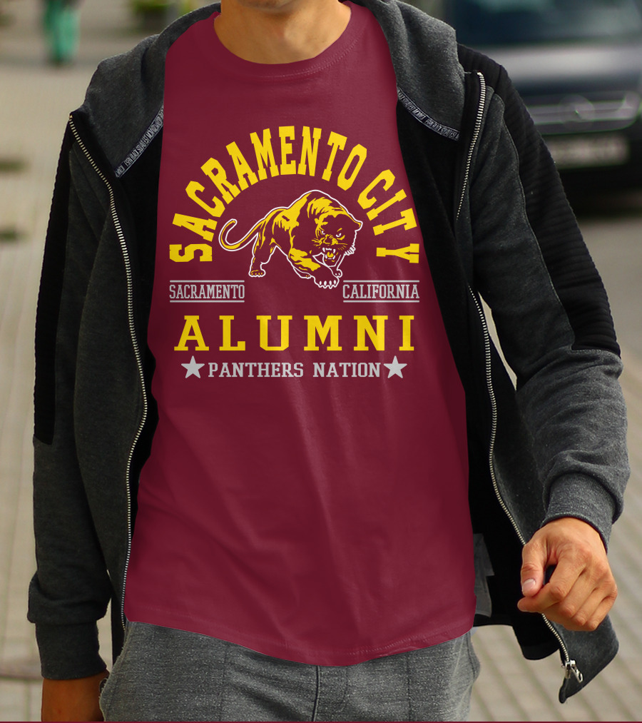 Sacramento City Alumni Panthers Nation Sacramento California T-Shirt