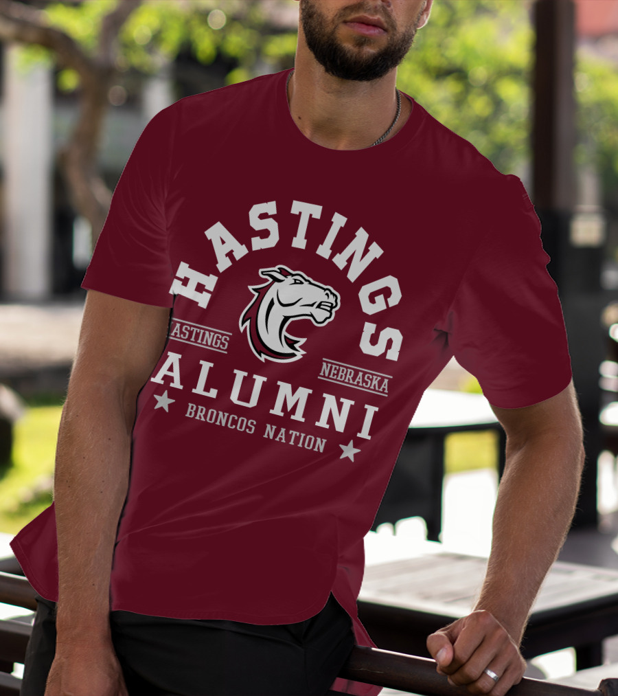 Hastings Nebraska Alumni Broncos Nation Hastings College T-Shirt
