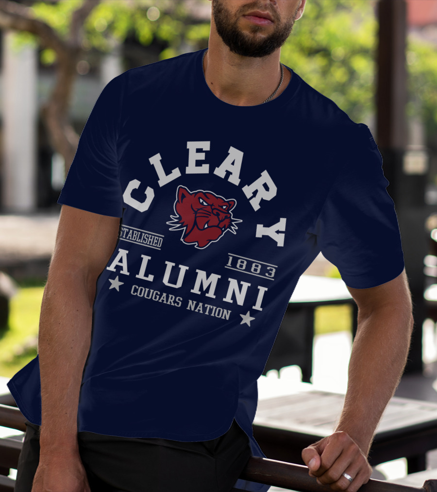 Cleary Alumni Cougars Nation Established 1883 T-Shirt
