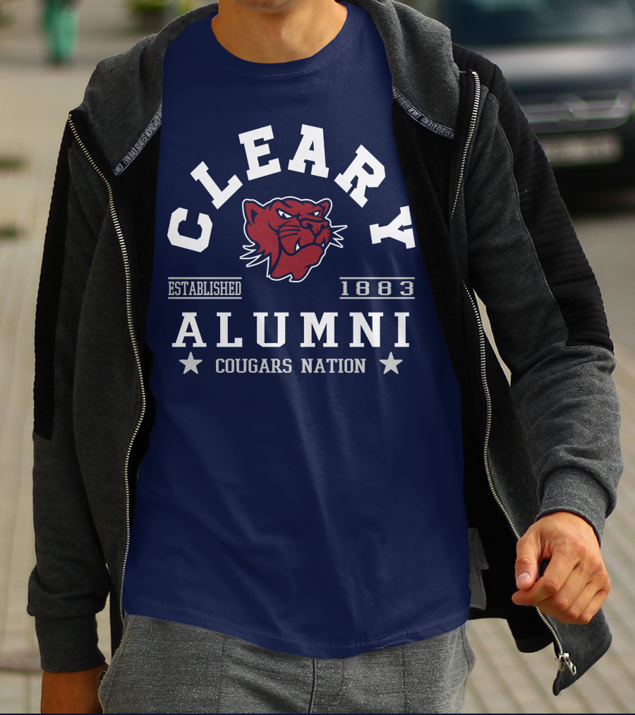 Cleary Alumni Cougars Nation Established 1883 T-Shirt