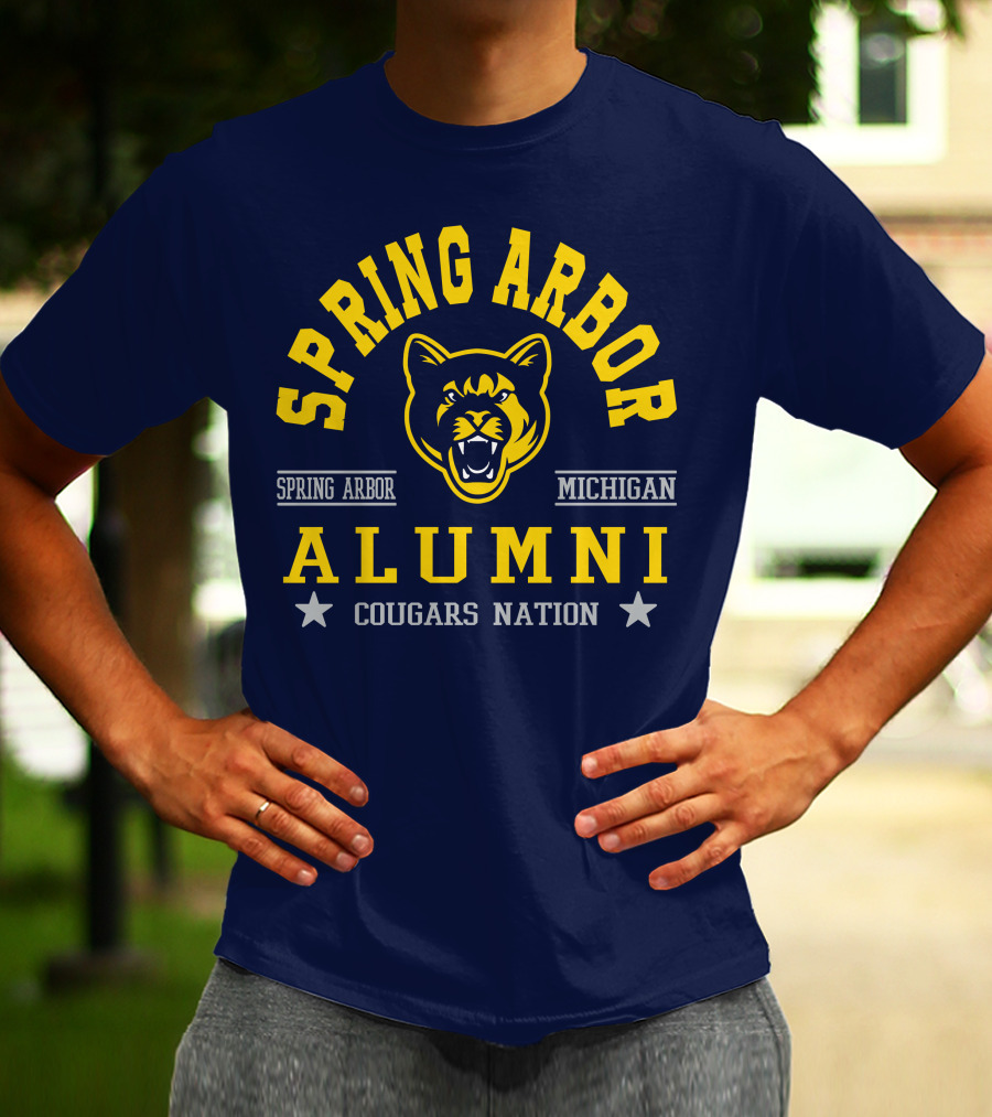 Spring Arbor Michigan Alumni Cougars Nation T-Shirt