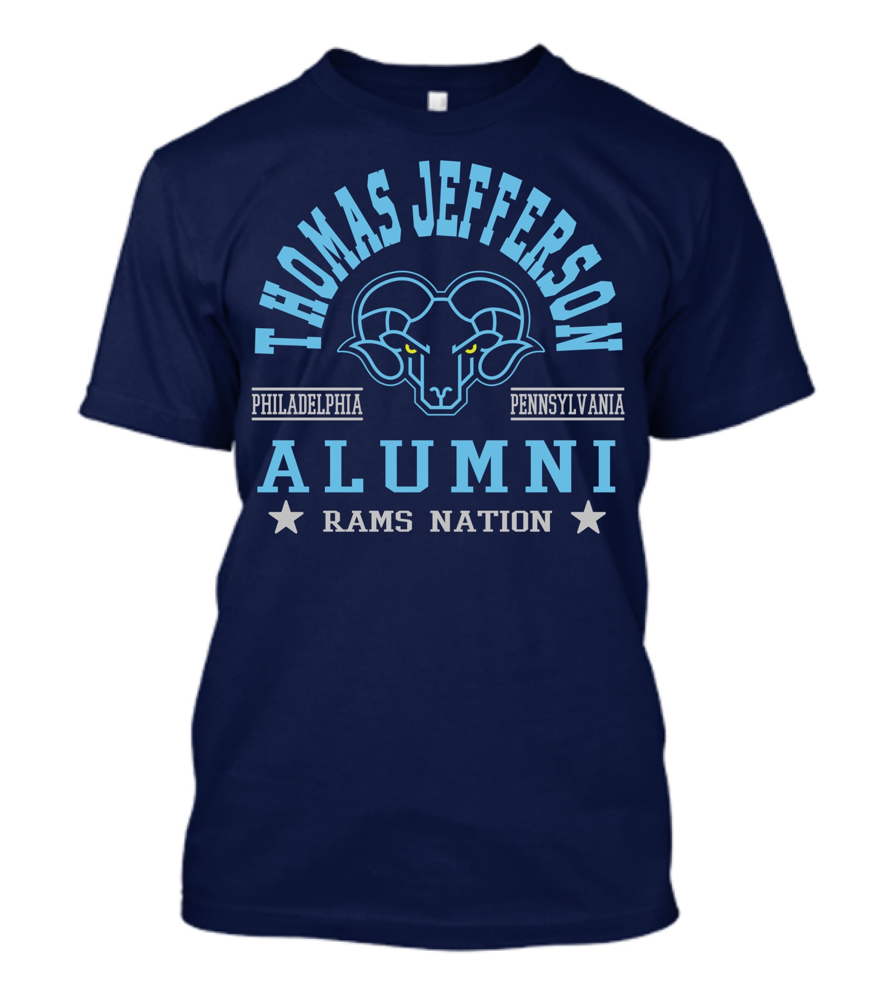 Thomas Jefferson Alumni Rams Nation Philadelphia Pennsylvania T-Shirt