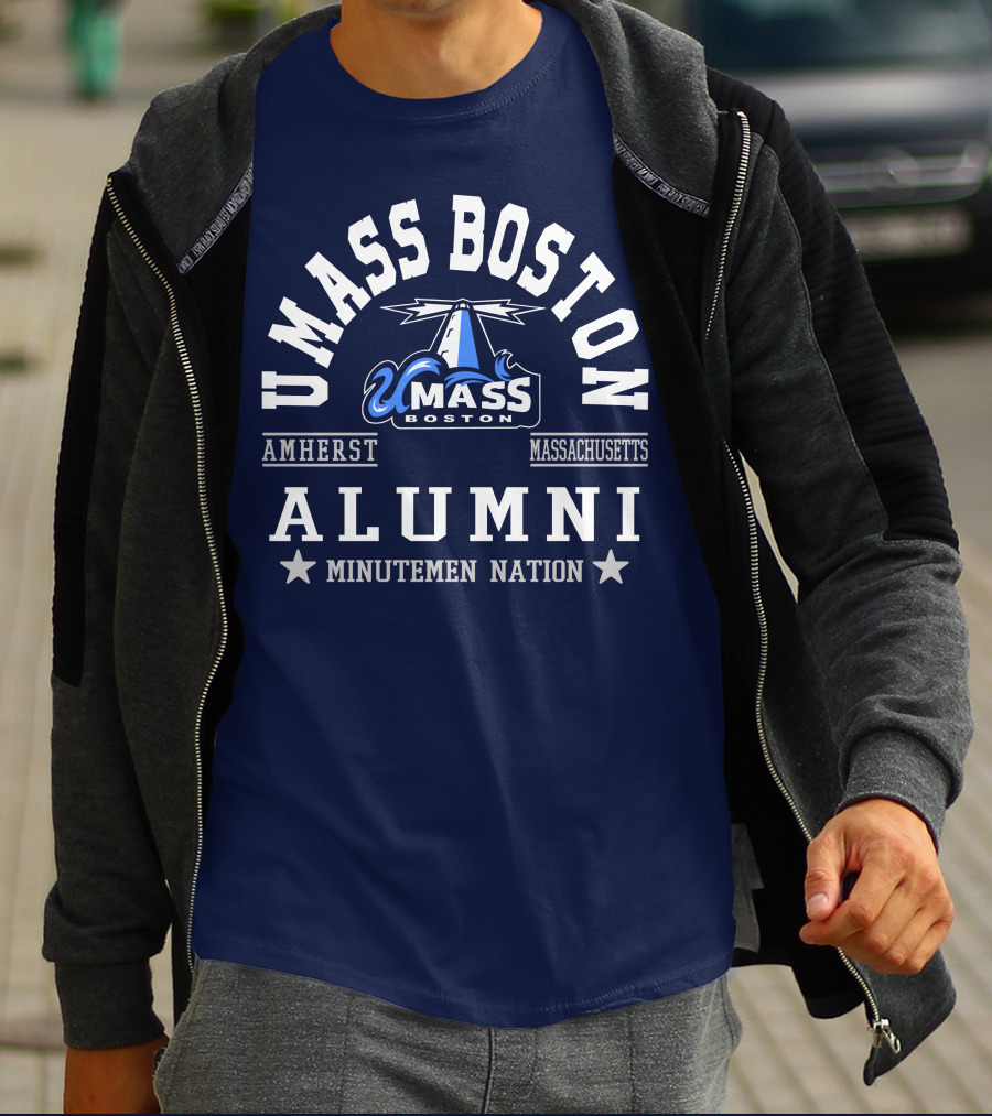 UMass Boston Alumni Amherst Massachusetts Minutemen Nation T-Shirt