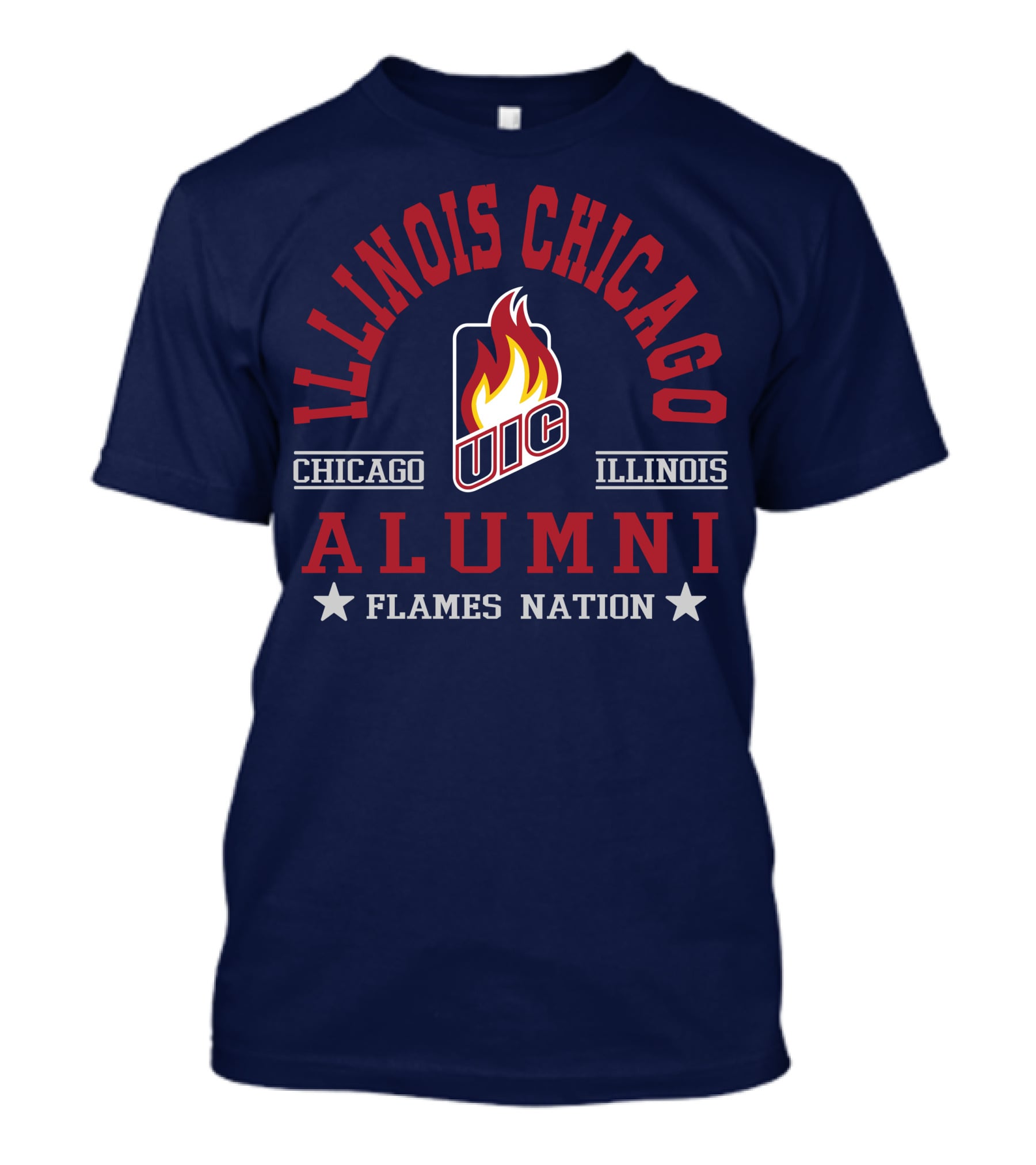 Illinois Chicago UIC Alumni Flames Nation T-Shirt