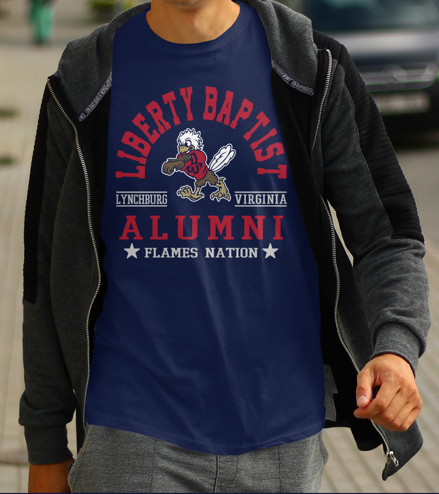 Liberty Baptist Alumni Lynchburg Virginia Flames Nation T-Shirt