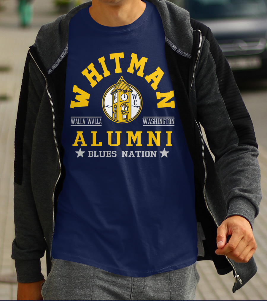 Whitman College Alumni Walla Walla Washington Blues Nation T-Shirt
