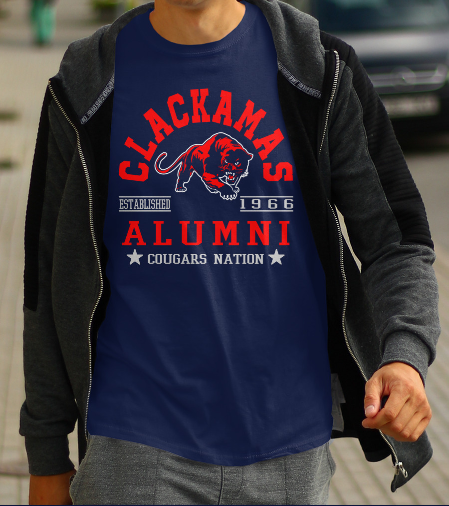 Clackamas Alumni Established 1966 Cougars Nation T-Shirt