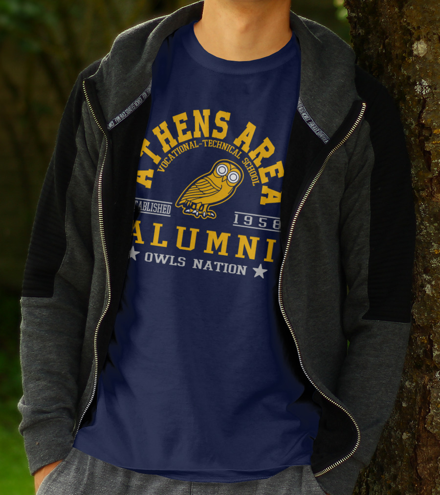 Athens Area Vocational-Technical School Alumni Owls Nation Established 1958 T-Shirt