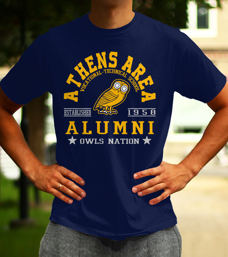 Athens Area Vocational-Technical School Alumni Owls Nation Established 1958 T-Shirt