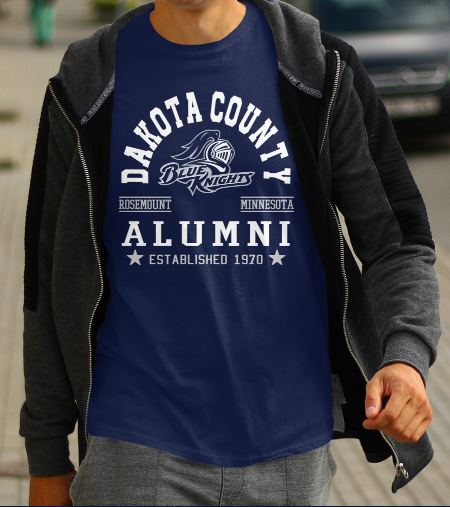 Dakota County Blue Knights Rosemount Minnesota Alumni Established 1970 T-Shirt
