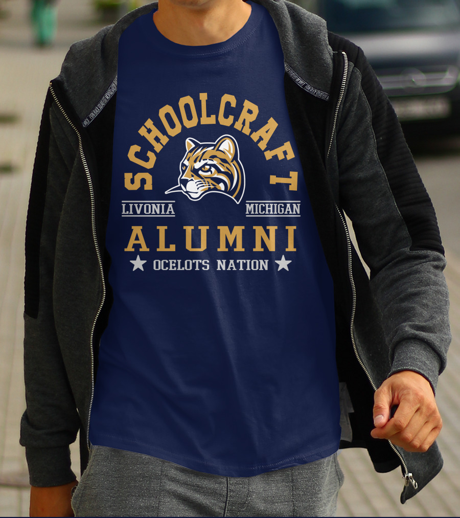 Schoolcraft College Alumni Ocelots Nation Livonia Michigan T-Shirt