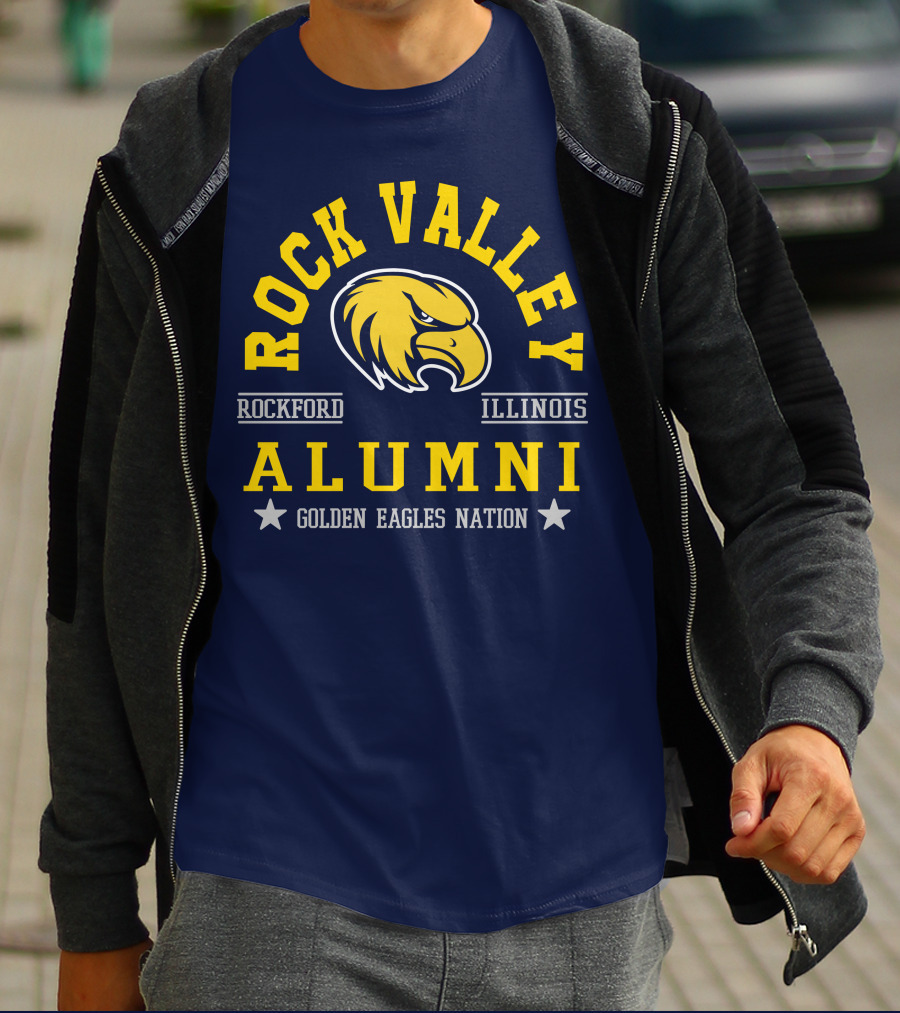 Rock Valley College Alumni Rockford Illinois Golden Eagles Nation T-Shirt