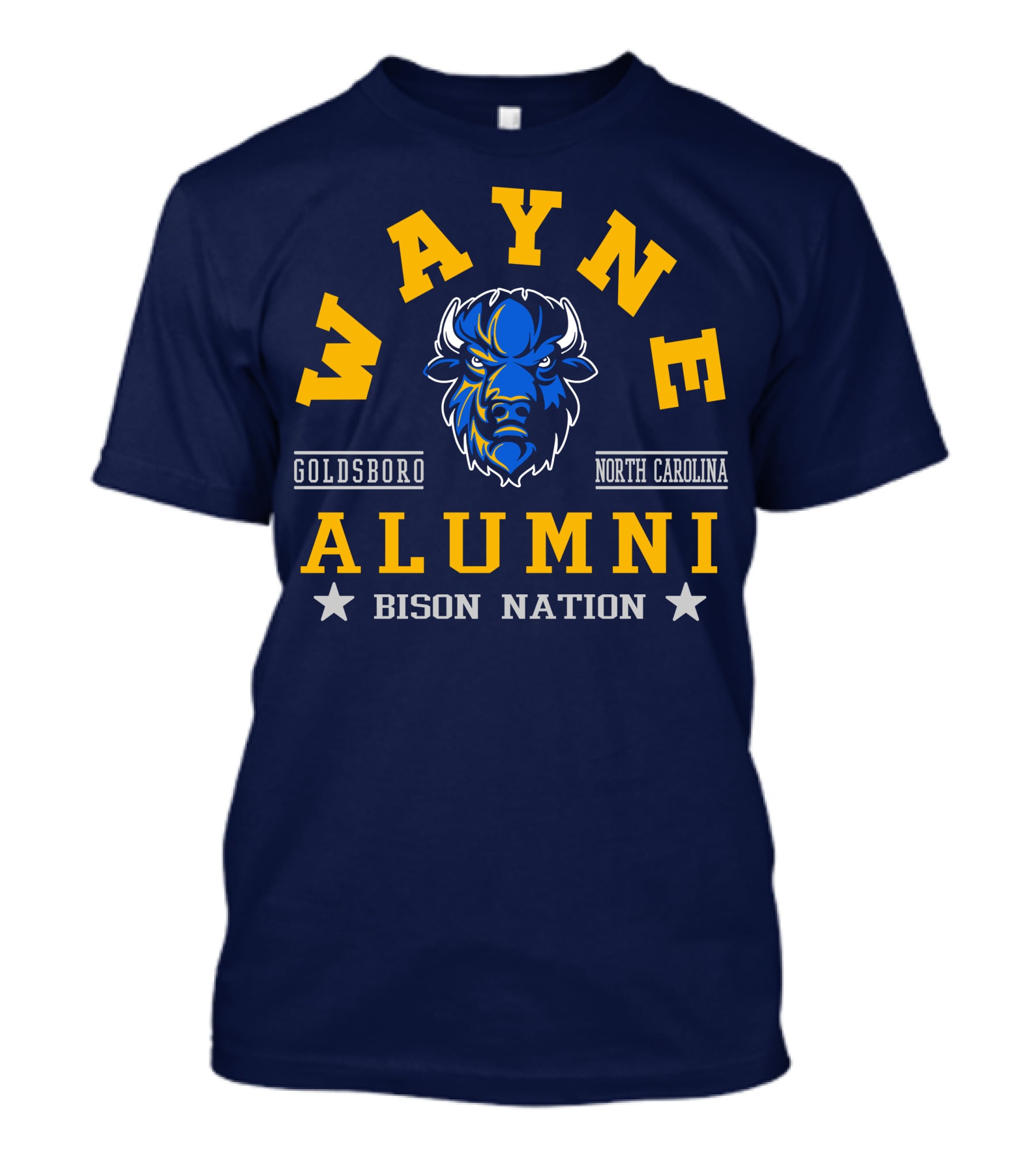 Wayne College Alumni Goldsboro North Carolina Bison Nation T-Shirt
